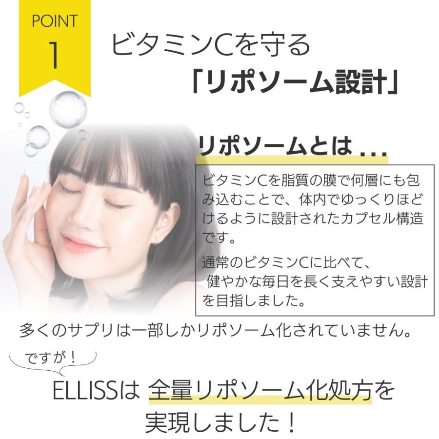 エルリス ELLISS ビタミンC リポソームビタミンC 30包 リポソーム 1ヶ月分 サプリメント ビタミンC誘導体 レモン味 粉末 送料無料 サプリ 爆買 |  | 01