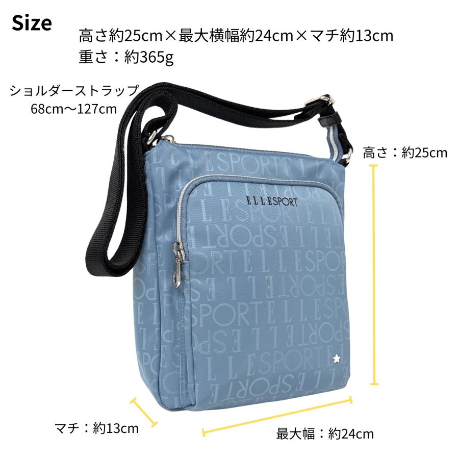 ELLE SPORT（エルスポーツ） ショルダーバッグ 上品に持てる縦型 