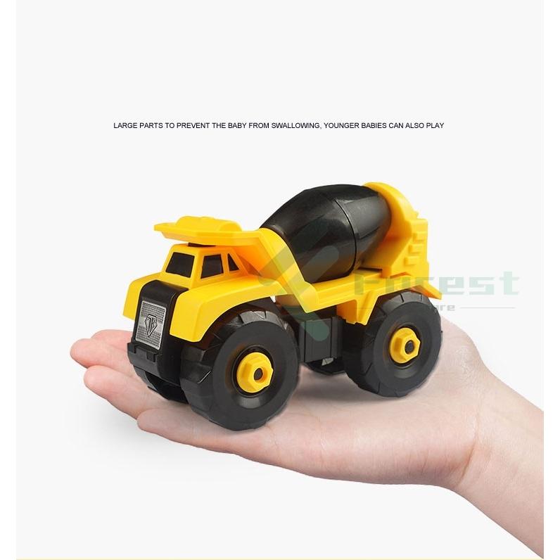 建設車両セット 工事カー 作業車両 組み立ておもちゃ 磁気ブロック付き62pcs 人気おもちゃ 大工 安全無毒 プレゼント 知育玩具 マグネット式 14種類の車 ジョベルカー 誕生日祝い トランク セメントミキサー 散水 ダンプトラック クレーン車