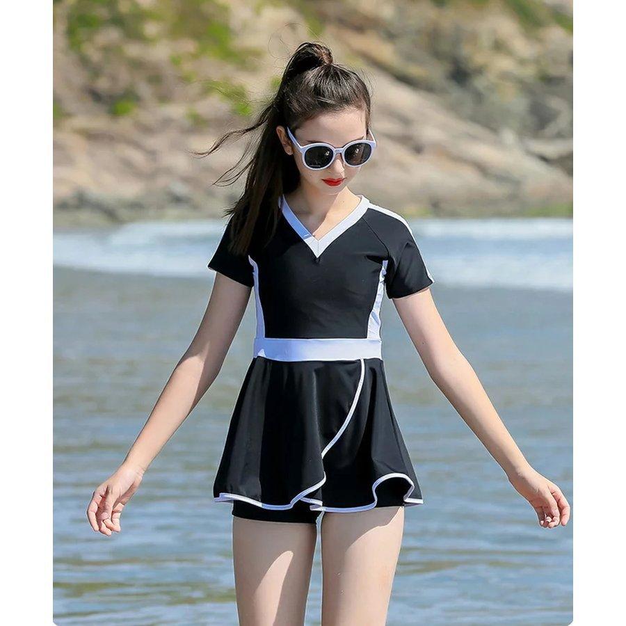 キッズ 水着 女の子 ワンピース セパレート ジュニア 水着 女の子 スクール水着 高校生 150 160 170 半袖 ワンピース ショートパンツ セットアップ 小学生 中学 人気提案