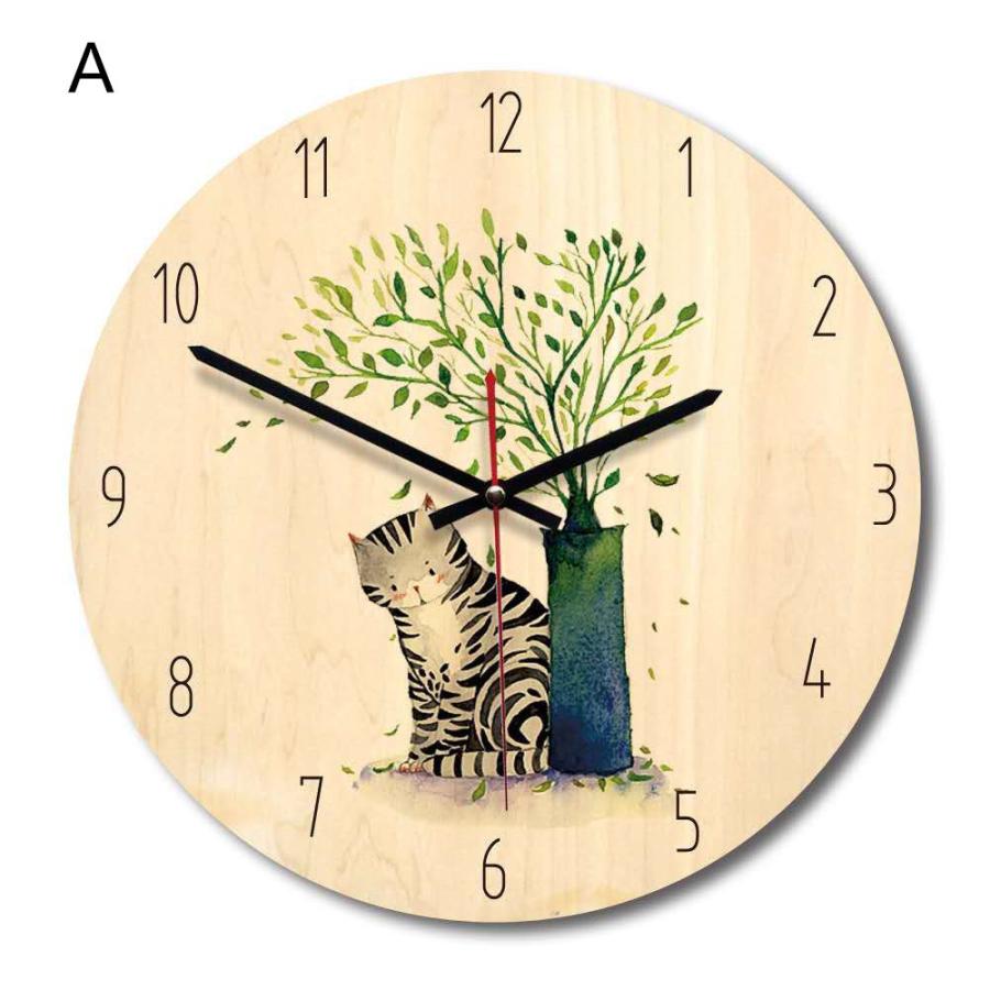 木製掛け時計 可愛い猫ちゃん おしゃれ 連続秒針 静音 壁掛け時計 シンプル インテリア 掛時計 電池式 見やすい 大数字 インテリア Ls 04 Forkpayton 通販 Yahoo ショッピング