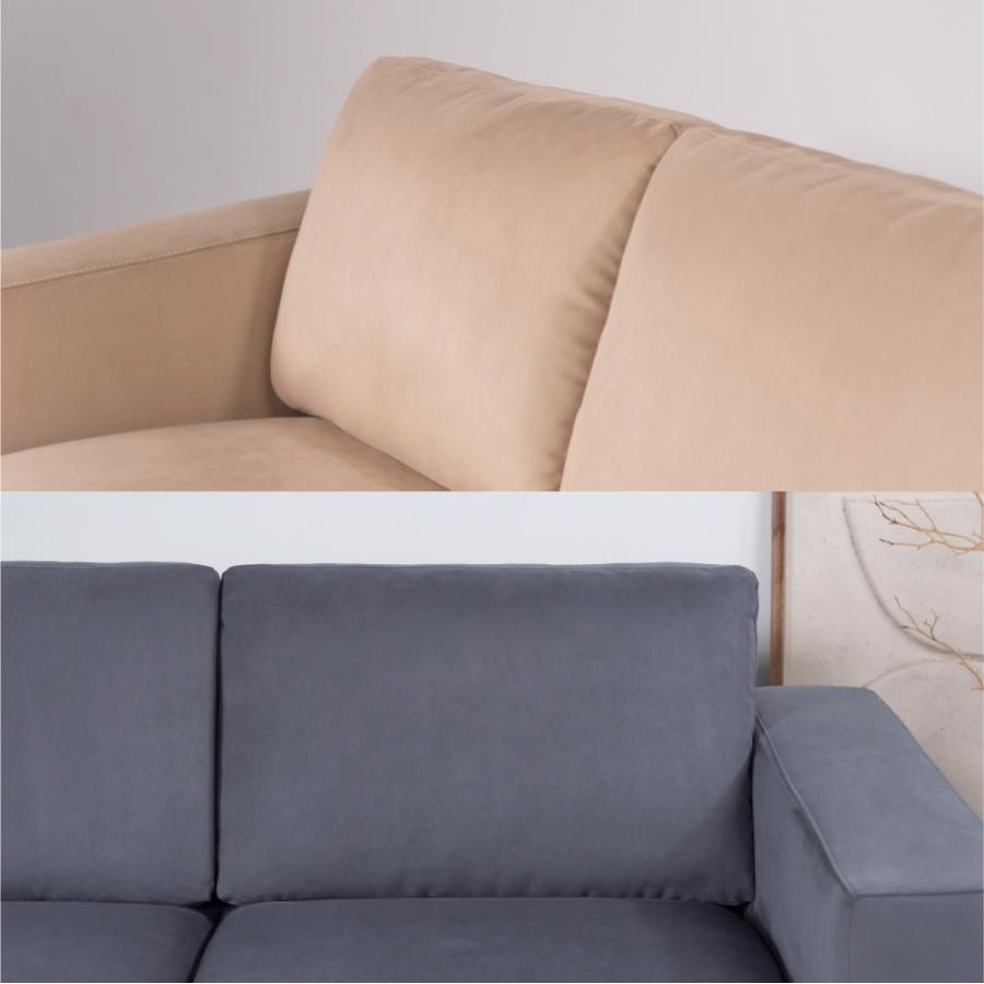 ソファー 幅191cm 3人掛け ダイニングソファ 肘掛け付き アーム付き ステンレス脚 レザー 大型 ワイド ペット対応 モダン おしゃれ ベージュ グレー form 東谷 | 東谷 | 05