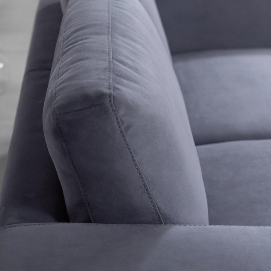 ソファー 幅191cm 3人掛け ダイニングソファ 肘掛け付き アーム付き ステンレス脚 レザー 大型 ワイド ペット対応 モダン おしゃれ ベージュ グレー form 東谷 | 東谷 | 06