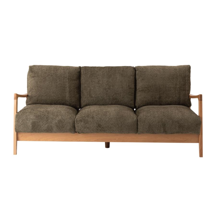 ソファー 幅189cm 3人掛け ダイニングソファ 肘掛け付き アーム付き 木脚 木枠 布地 大型 ワイド おしゃれ 北欧 ナチュラル ベージュ カーキ グリーン form 東谷 | 東谷 | 16