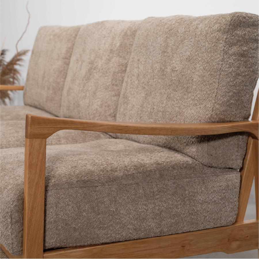 ソファー 幅189cm 3人掛け ダイニングソファ 肘掛け付き アーム付き 木脚 木枠 布地 大型 ワイド おしゃれ 北欧 ナチュラル ベージュ カーキ グリーン form 東谷 | 東谷 | 04