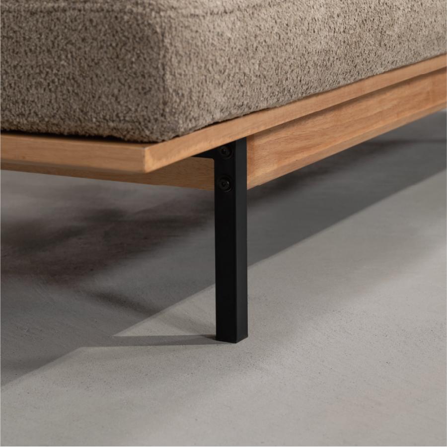 ソファー 幅182cm 3人掛け ダイニングソファ アームレス 肘掛けなし スチール脚 ブークレ 大型 ワイド おしゃれ 北欧 ナチュラル ベージュ グリーン form 東谷 | 東谷 | 05