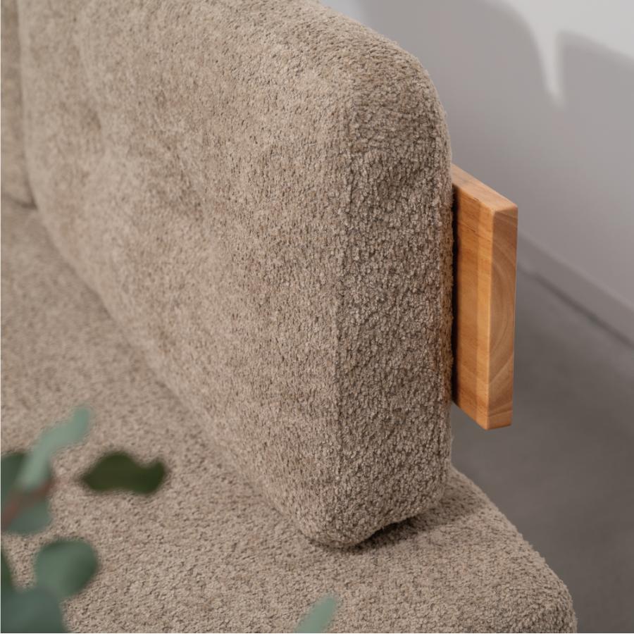 ソファー 幅182cm 3人掛け ダイニングソファ アームレス 肘掛けなし スチール脚 ブークレ 大型 ワイド おしゃれ 北欧 ナチュラル ベージュ グリーン form 東谷 | 東谷 | 06