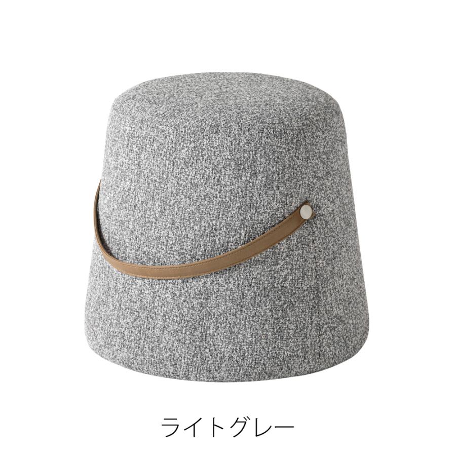スツール 高さ42cm 椅子 オットマン 低い おしゃれ ロースツール 足置き台 小さい 背もたれなし 来客用 レザー モダン ライトグレー ダークグレー form 東谷 | 東谷 | 17
