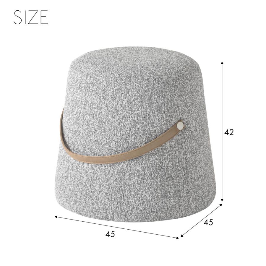 スツール 高さ42cm 椅子 オットマン 低い おしゃれ ロースツール 足置き台 小さい 背もたれなし 来客用 レザー モダン ライトグレー ダークグレー form 東谷 | 東谷 | 20