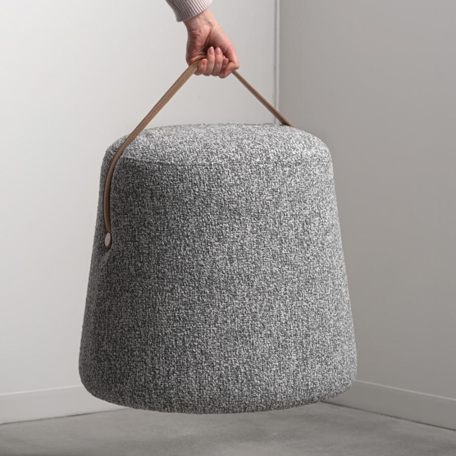 スツール 高さ42cm 椅子 オットマン 低い おしゃれ ロースツール 足置き台 小さい 背もたれなし 来客用 レザー モダン ライトグレー ダークグレー form 東谷 | 東谷 | 07