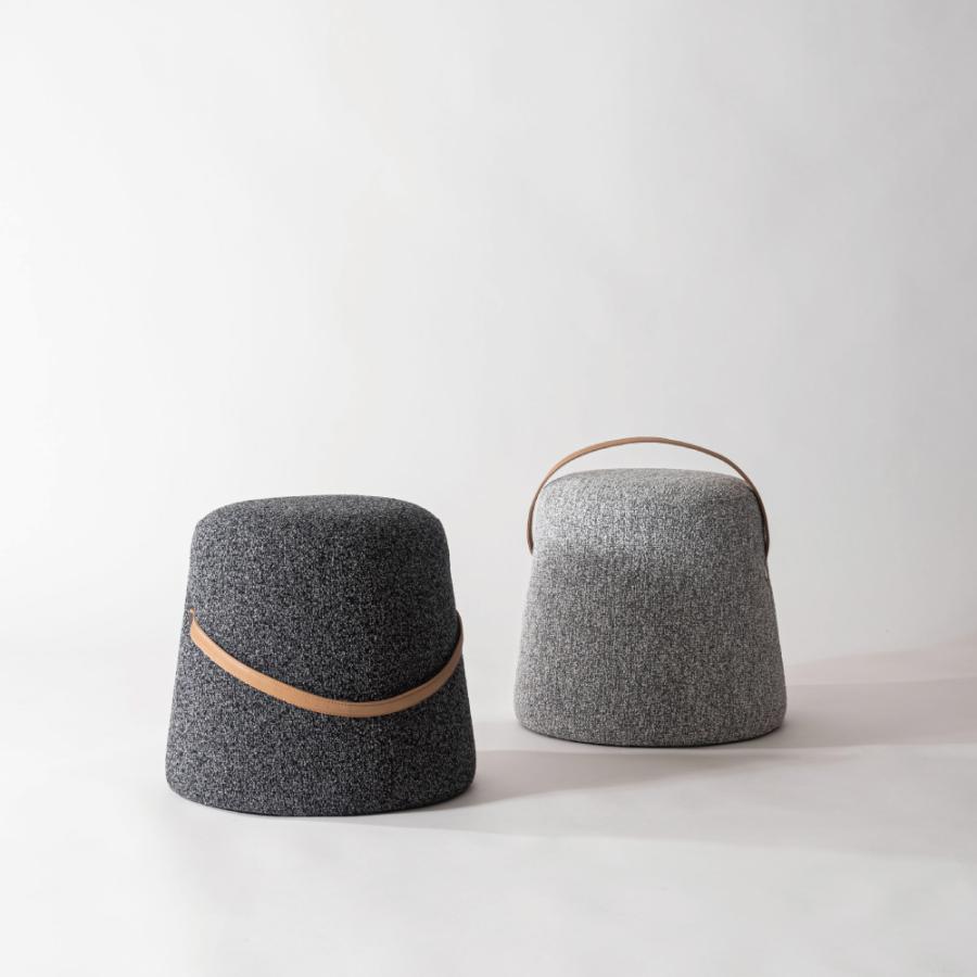 スツール 高さ42cm 椅子 オットマン 低い おしゃれ ロースツール 足置き台 小さい 背もたれなし 来客用 レザー モダン ライトグレー ダークグレー form 東谷 | 東谷 | 10