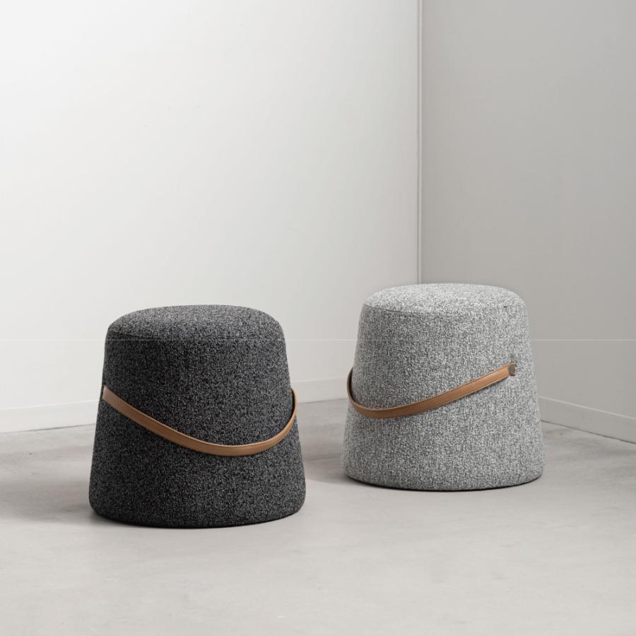 スツール 高さ42cm 椅子 オットマン 低い おしゃれ ロースツール 足置き台 小さい 背もたれなし 来客用 レザー モダン ライトグレー ダークグレー form 東谷 | 東谷 | 11