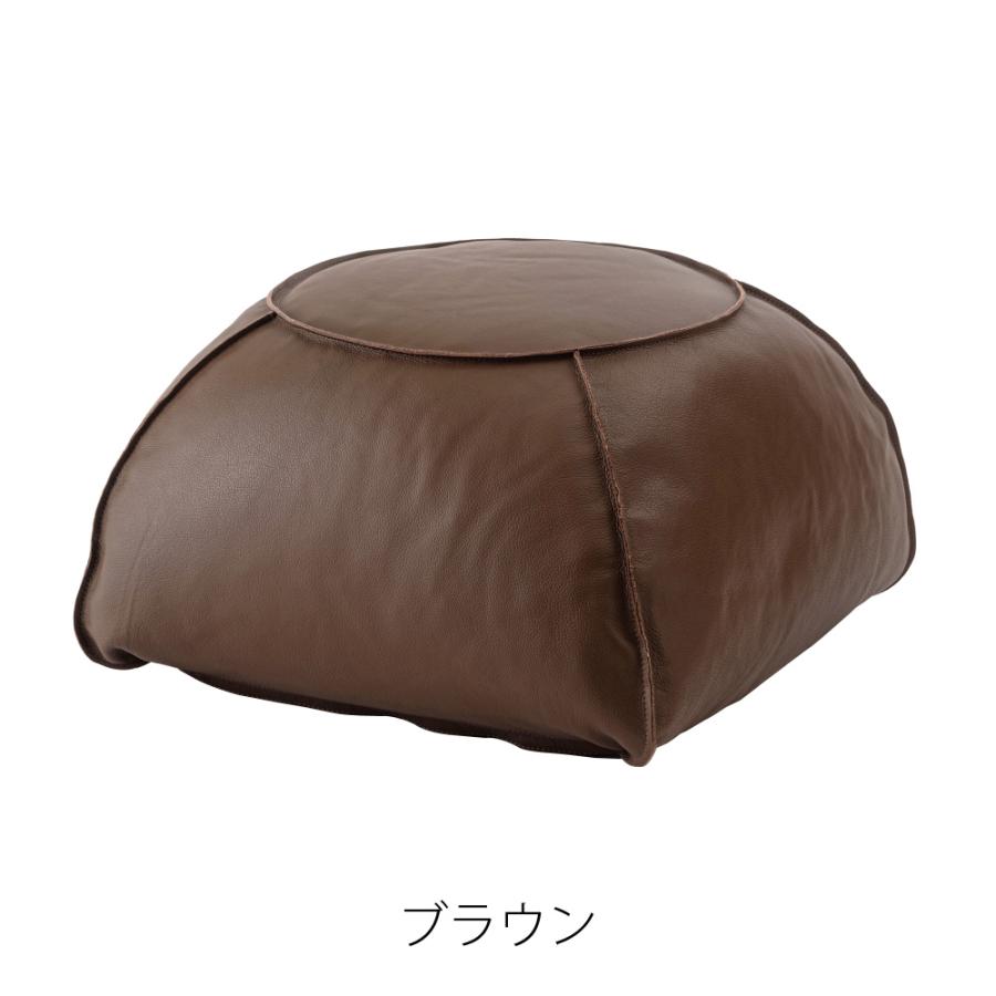 スツール 高さ35cm 椅子 オットマン 低い おしゃれ ロースツール 足置き台 小さい 背もたれなし 来客用 レザー モダン キャメル ブラウン ブラック form 東谷 | 東谷 | 13