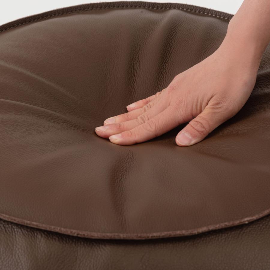 スツール 高さ35cm 椅子 オットマン 低い おしゃれ ロースツール 足置き台 小さい 背もたれなし 来客用 レザー モダン キャメル ブラウン ブラック form 東谷 | 東谷 | 08