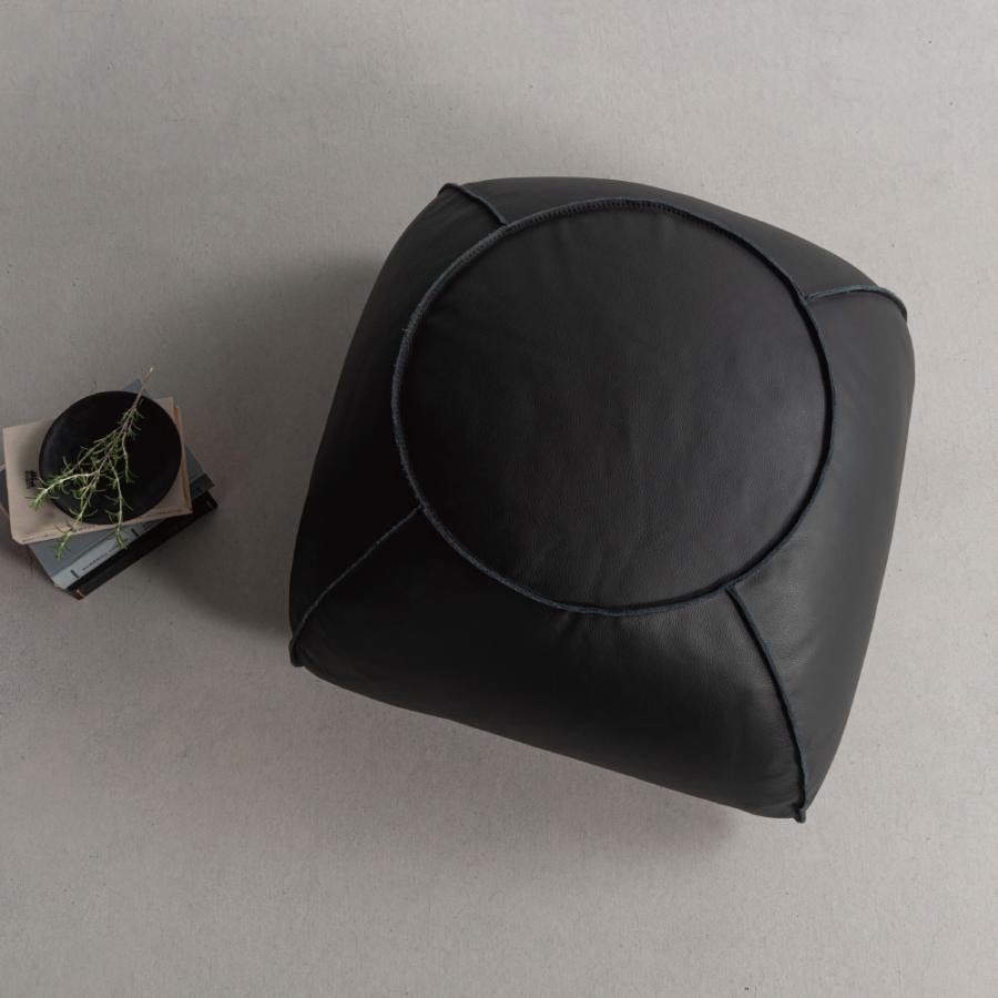 スツール 高さ35cm 椅子 オットマン 低い おしゃれ ロースツール 足置き台 小さい 背もたれなし 来客用 レザー モダン キャメル ブラウン ブラック form 東谷 | 東谷 | 09