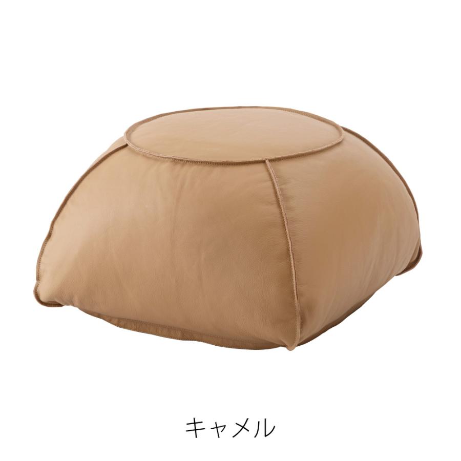 スツール 高さ35cm 椅子 オットマン 低い おしゃれ ロースツール 足置き台 小さい 背もたれなし 来客用 レザー モダン キャメル ブラウン ブラック form 東谷 | 東谷 | 12