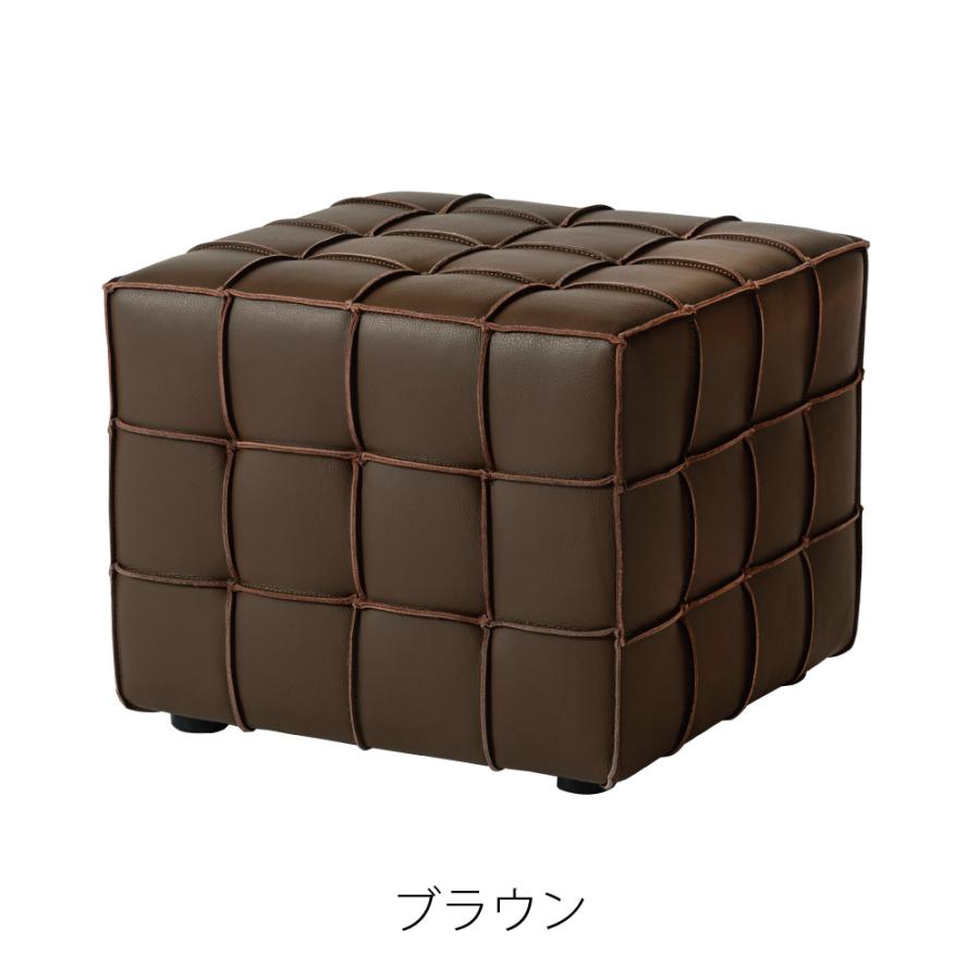 スツール 高さ41cm 椅子 オットマン 低い おしゃれ ロースツール 足置き台 小さい 背もたれなし 来客用 レザー モダン キャメル ブラウン ブラック form 東谷 | 東谷 | 14