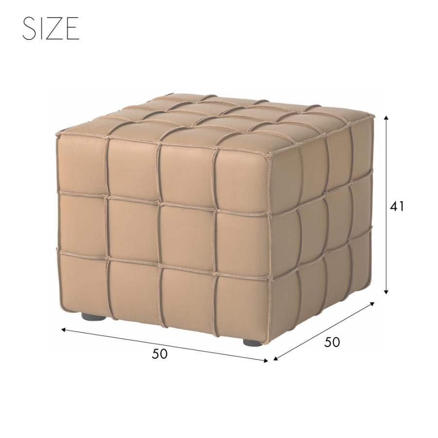 スツール 高さ41cm 椅子 オットマン 低い おしゃれ ロースツール 足置き台 小さい 背もたれなし 来客用 レザー モダン キャメル ブラウン ブラック form 東谷 | 東谷 | 17