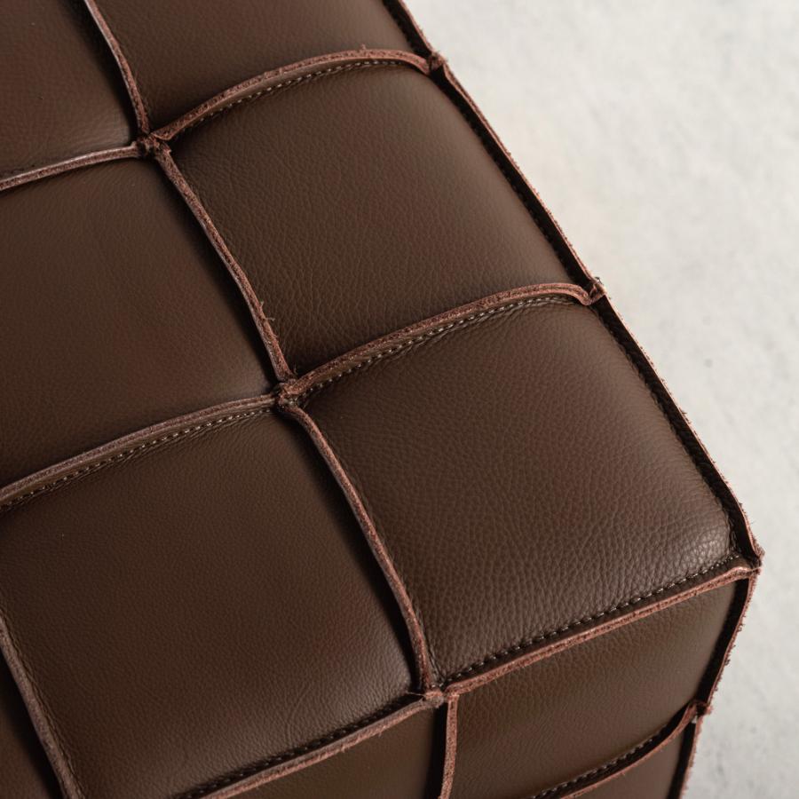 スツール 高さ41cm 椅子 オットマン 低い おしゃれ ロースツール 足置き台 小さい 背もたれなし 来客用 レザー モダン キャメル ブラウン ブラック form 東谷 | 東谷 | 05