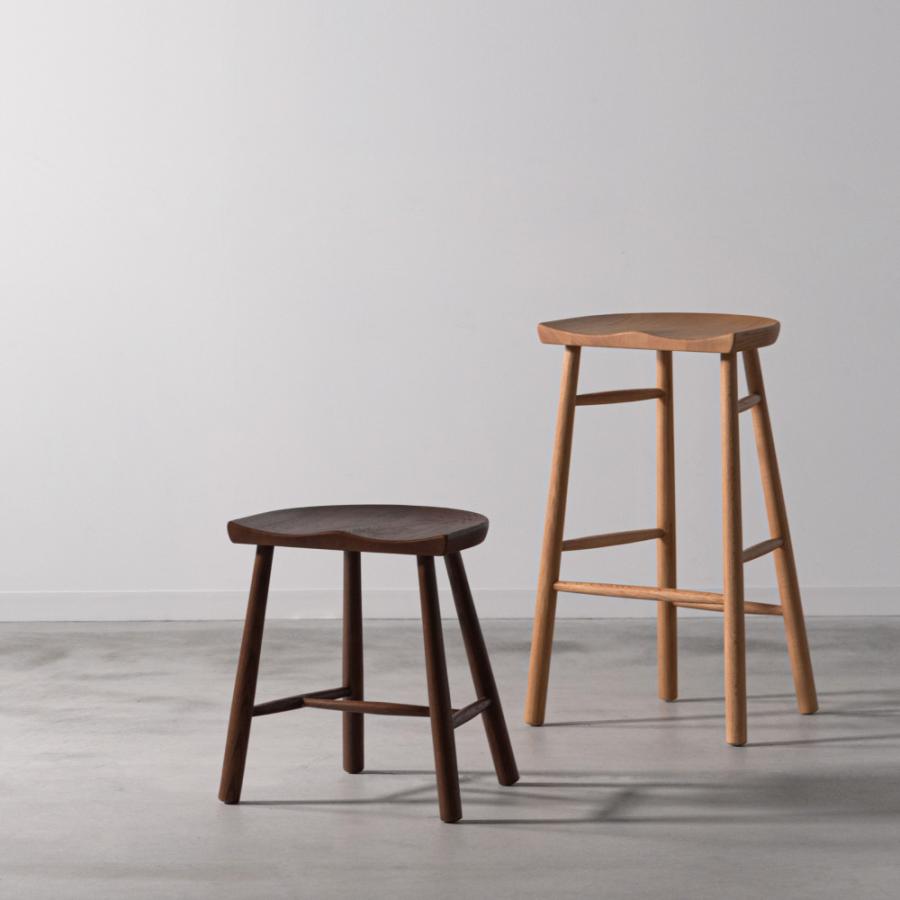 スツール 高さ43.5cm 木製 椅子 低い 玄関 おしゃれ ロースツール キッチン 小さい 背もたれなし 北欧 シンプル モダン ナチュラル ブラウン form 東谷 | 東谷 | 17