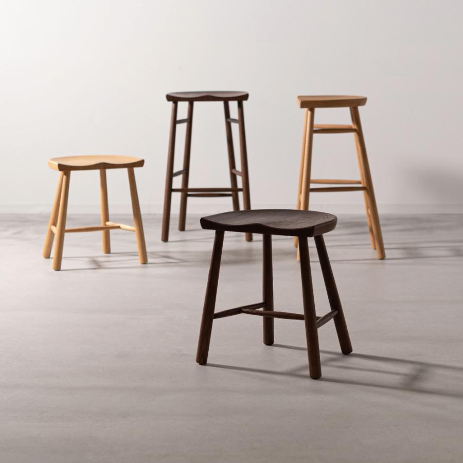 スツール 高さ43.5cm 木製 椅子 低い 玄関 おしゃれ ロースツール キッチン 小さい 背もたれなし 北欧 シンプル モダン ナチュラル ブラウン form 東谷 | 東谷 | 18