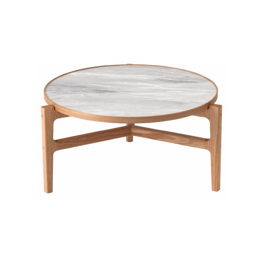 ローテーブル 直径66.5cm センターテーブル リビング おしゃれ 丸 小さい 完成品 大理石調 てーぶる 一人暮らし 北欧 シンプル ブラック ナチュラル form 東谷 | 東谷 | 18