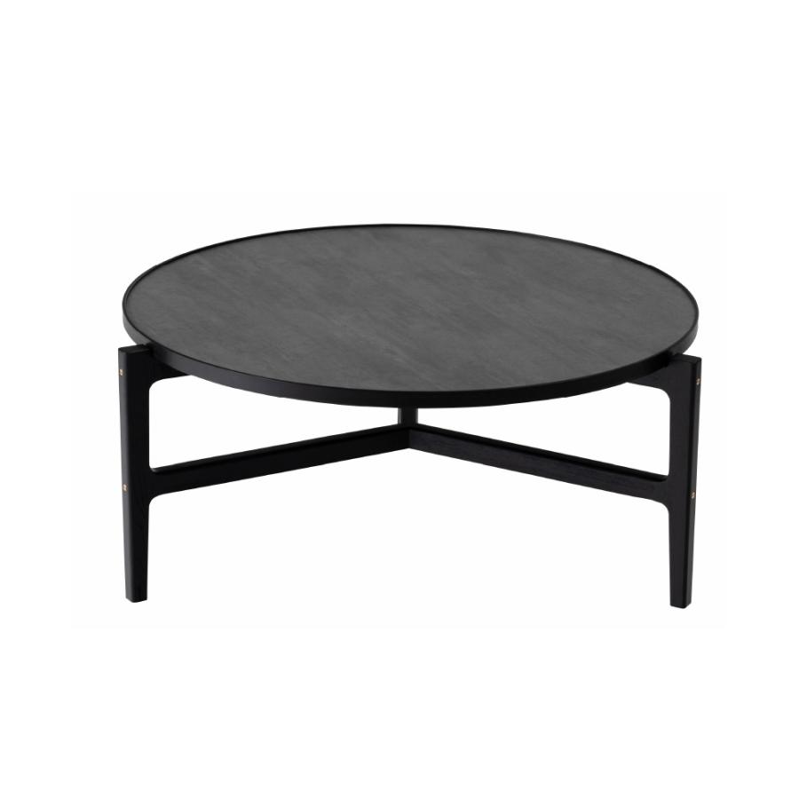 ローテーブル 直径86.5cm センターテーブル リビング おしゃれ 丸 完成品 大理石調 てーぶる 一人暮らし 北欧 シンプル 木製 ブラック ナチュラル form 東谷 | 東谷 | 15