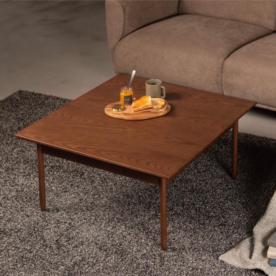 ローテーブル 幅75cm 高さ38cm センターテーブル リビング おしゃれ ミニ 一人暮らし 小さい てーぶる 正方形 シンプル ナチュラル ブラウン form 東谷 | 東谷 | 07