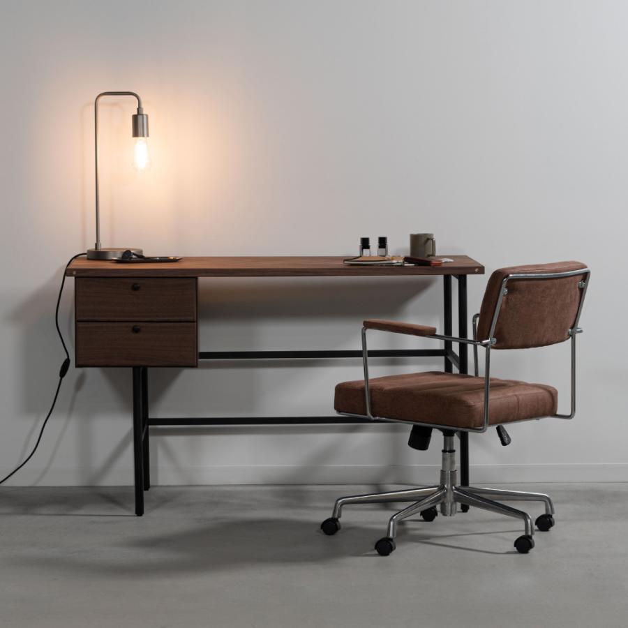 デスク 幅120cm パソコンデスク 机 学習 勉強 pcデスク収納 書斎 おしゃれ テレワーク 作業 引き出し つくえ 木製 天然木 ナチュラル ブラウン form 東谷 | 東谷 | 15