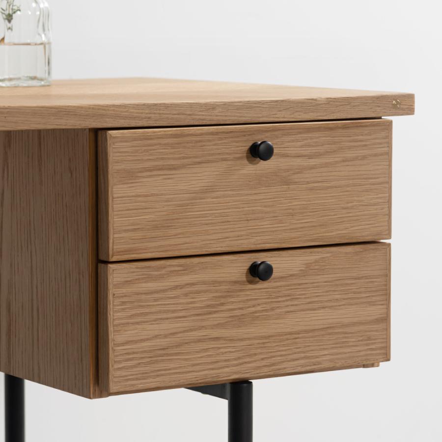 デスク 幅120cm パソコンデスク 机 学習 勉強 pcデスク収納 書斎 おしゃれ テレワーク 作業 引き出し つくえ 木製 天然木 ナチュラル ブラウン form 東谷 | 東谷 | 03