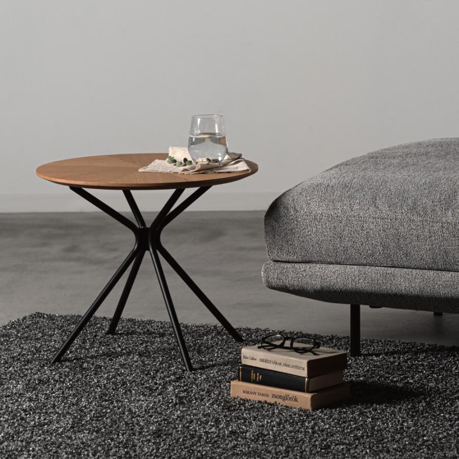 サイドテーブル 直径50cm ベッドサイド ナイトテーブル ミニ ソファーテーブル スリム 収納 木製 おしゃれ 丸 棚 木 木製 ナチュラル ブラウン form 東谷 | 東谷 | 08