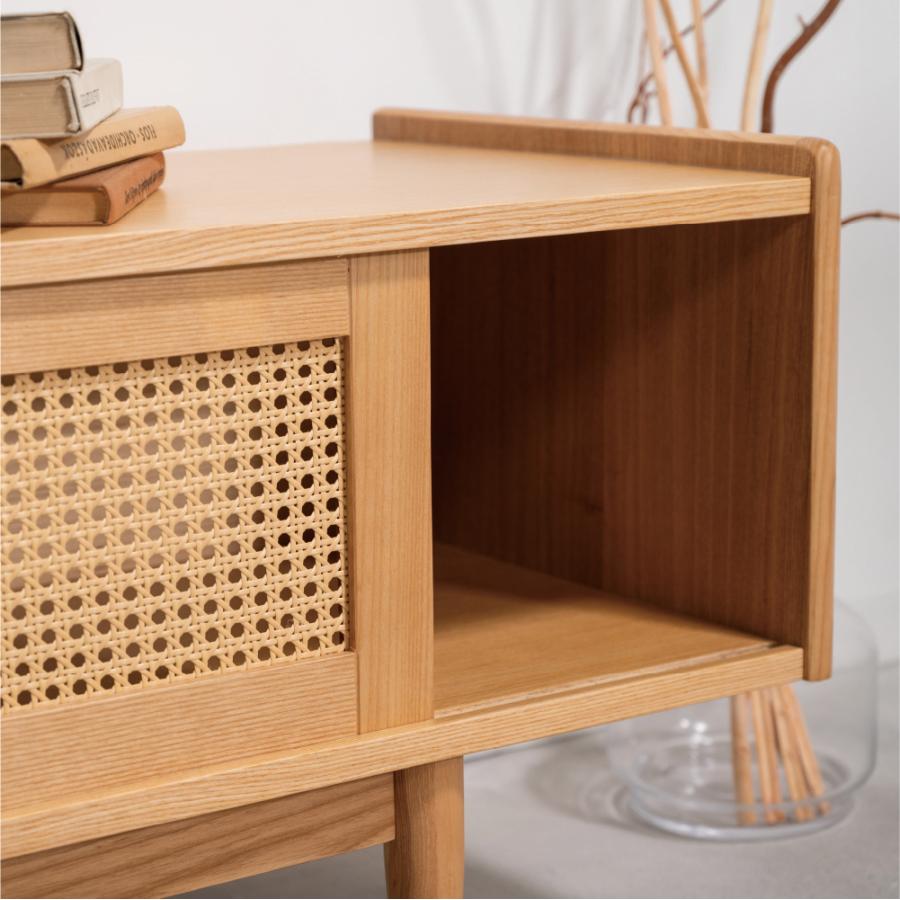 ナチュラルウッド テレビボード　引き戸式　180cm テレビボード 180 オーク テレビ台 無垢材 ローボード 天然木