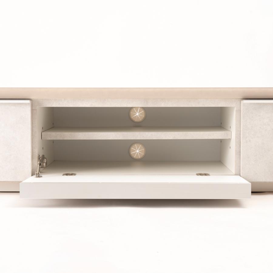 テレビ台 テレビボード 幅180cm ローボード 収納 棚板 引き戸 扉付き スライド 大きい 55インチ 55型 石目調 モルタル調 木目調 グレー おしゃれ form 東谷 | 東谷 | 07