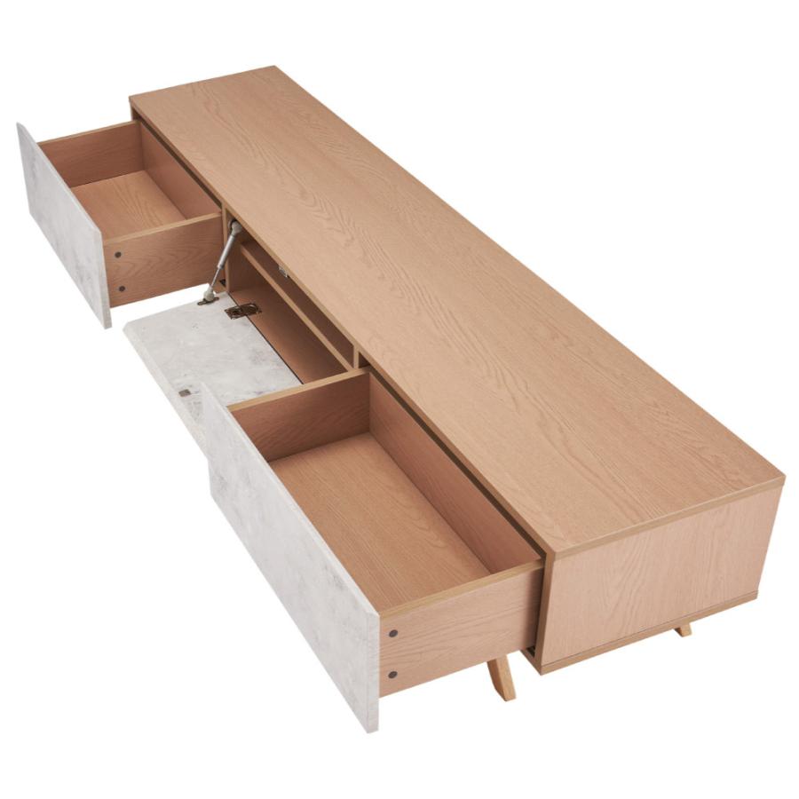 テレビ台 テレビボード 幅180cm ローボード 収納 棚板 引き戸 扉付き スライド 大きい 55インチ 55型 石目調 木目調 おしゃれ ナチュラル ブラック form 東谷 | 東谷 | 18