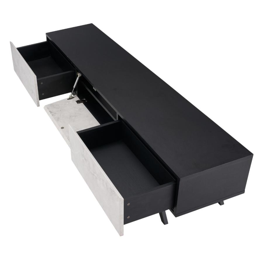 テレビ台 テレビボード 幅180cm ローボード 収納 棚板 引き戸 扉付き スライド 大きい 55インチ 55型 石目調 木目調 おしゃれ ナチュラル ブラック form 東谷 | 東谷 | 20