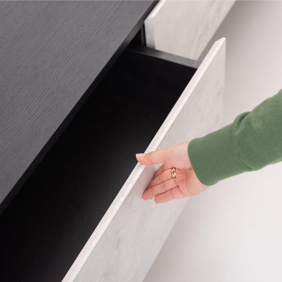 テレビ台 テレビボード 幅180cm ローボード 収納 棚板 引き戸 扉付き スライド 大きい 55インチ 55型 石目調 木目調 おしゃれ ナチュラル ブラック form 東谷 | 東谷 | 08