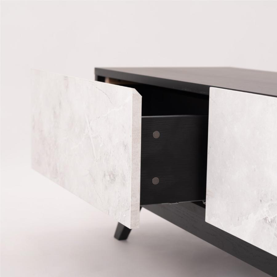 テレビ台 テレビボード 幅180cm ローボード 収納 棚板 引き戸 扉付き スライド 大きい 55インチ 55型 石目調 木目調 おしゃれ ナチュラル ブラック form 東谷 | 東谷 | 10