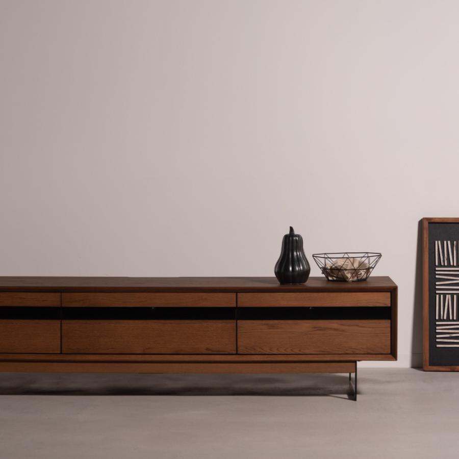 テレビ台 テレビボード 幅180cm ローボード 収納 棚板 引き戸 扉付き スライド 大きい 55型 天然木 脚部取り外し おしゃれ ナチュラル ブラウン form 東谷 | 東谷 | 12