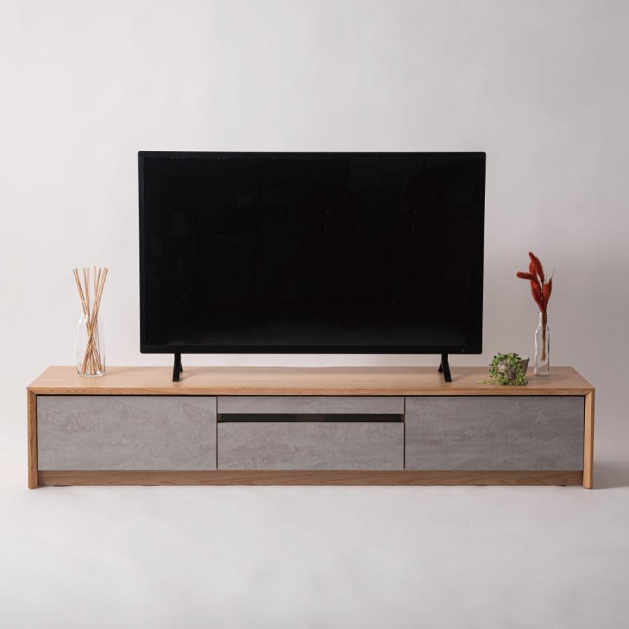 テレビ台 テレビボード 幅180cm ローボード 収納 棚板 引き戸 扉付き スライド 大きい 55インチ 55型 木目調 石目調 おしゃれ 北欧 ナチュラル form 東谷 | 東谷 | 12