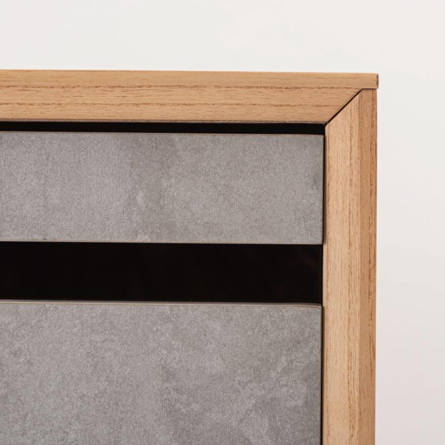 キャビネット サイドボード リビング 収納 棚 木製 チェスト 幅100cm ガラス 扉付き 北欧 グレー 天然木 おしゃれ スリム 大理石柄 ナチュラル モダン form 東谷 | 東谷 | 04