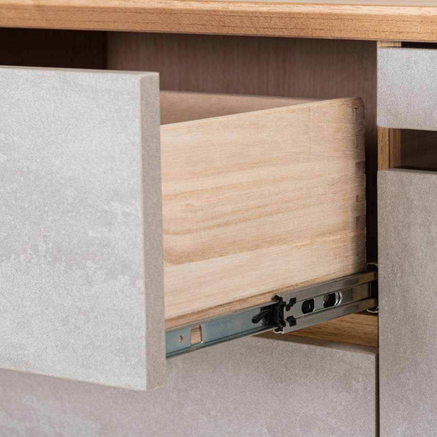 キャビネット サイドボード リビング 収納 棚 木製 チェスト 幅100cm ガラス 扉付き 北欧 グレー 天然木 おしゃれ スリム 大理石柄 ナチュラル モダン form 東谷 | 東谷 | 10