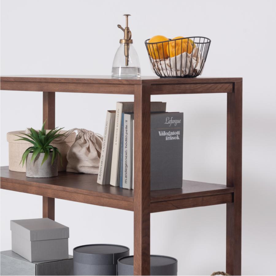 棚 ラック 幅90cm オープンラック オープンシェルフ シェルフ 収納 おしゃれ 木製 飾り棚 ウッド ディスプレイ 本棚 スリム 3段 ブラウン ナチュラル  form 東谷 | 東谷 | 06
