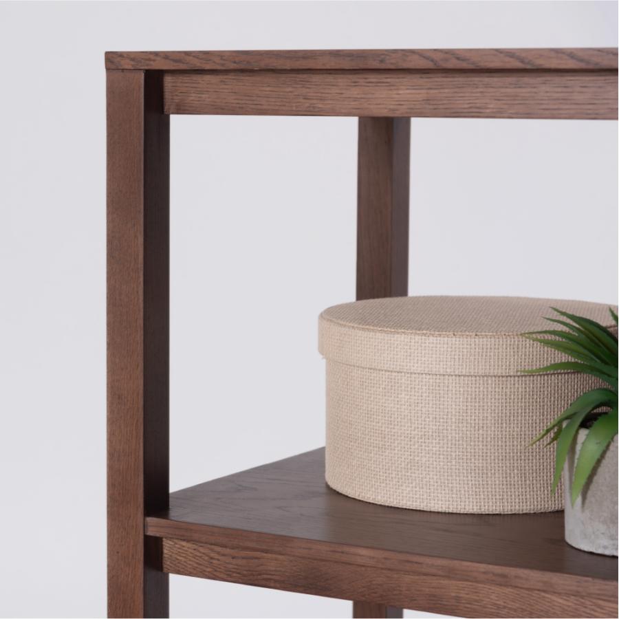 棚 ラック 幅90cm オープンラック オープンシェルフ シェルフ 収納 おしゃれ 木製 飾り棚 ウッド ディスプレイ 本棚 スリム 3段 ブラウン ナチュラル  form 東谷 | 東谷 | 07