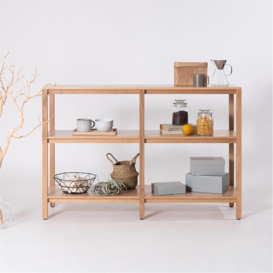 棚 ラック 幅120cm オープンラック オープンシェルフ シェルフ 収納 おしゃれ 木製 飾り棚 ウッド ディスプレイ 本棚 3段 ブラウン ナチュラル  form 東谷 | 東谷 | 14