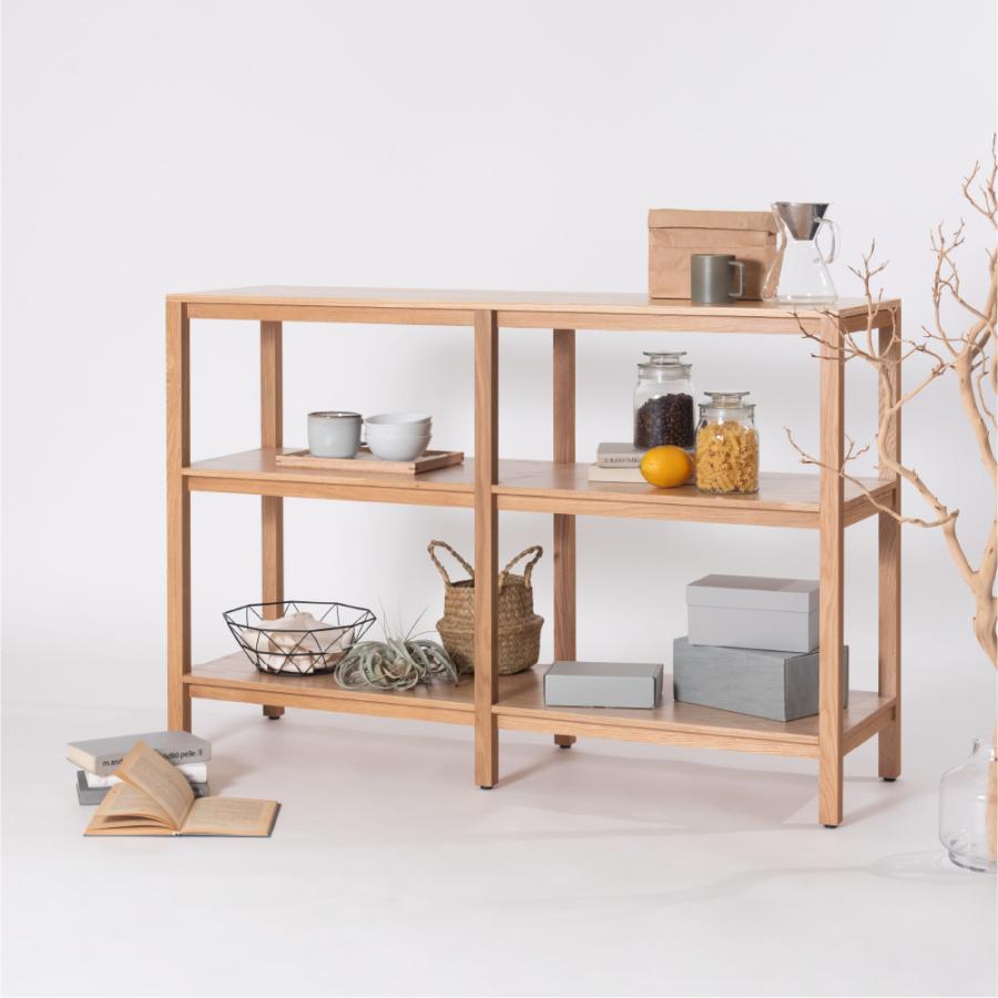 棚 ラック 幅120cm オープンラック オープンシェルフ シェルフ 収納 おしゃれ 木製 飾り棚 ウッド ディスプレイ 本棚 3段 ブラウン ナチュラル  form 東谷 | 東谷 | 15