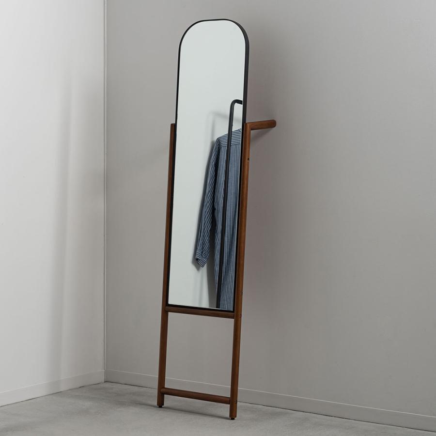 東谷 姿見 全身鏡 スタンドミラー おしゃれ ハンガー 木 アーチ ミラー