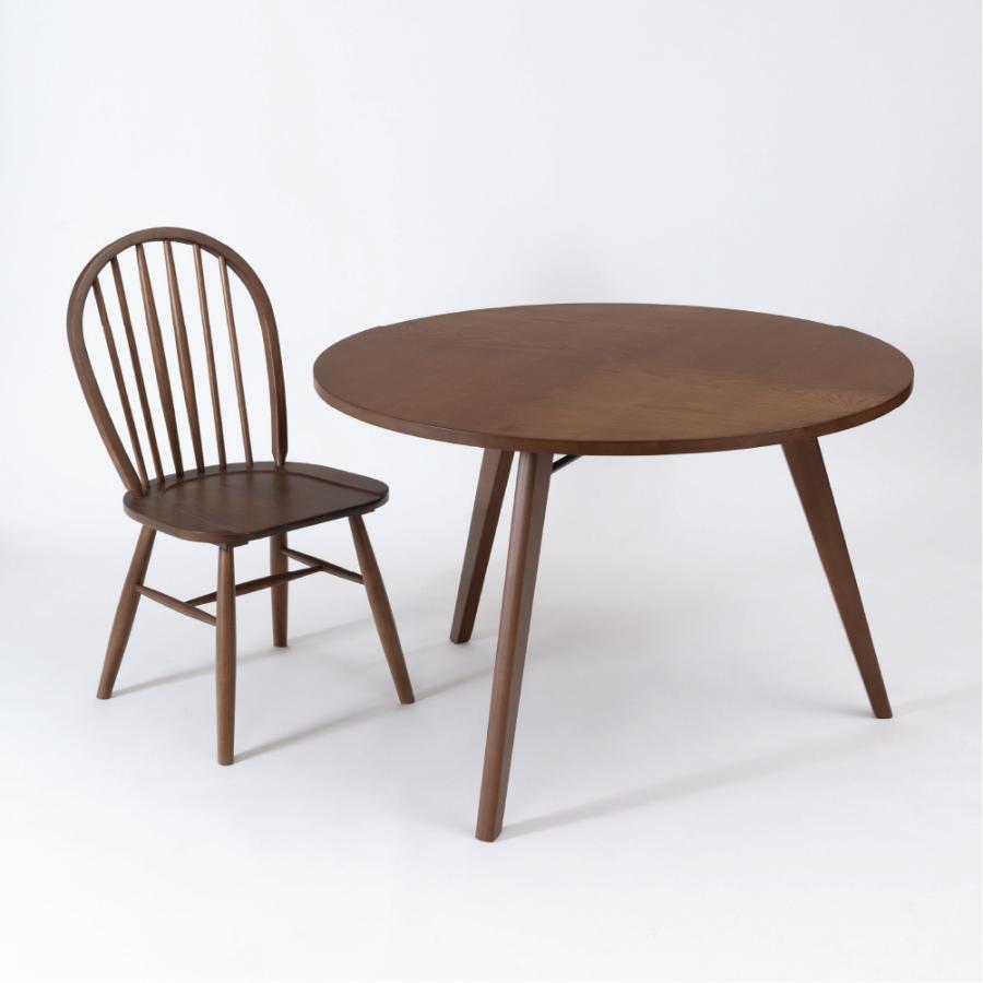 ダイニングテーブル 直径110cm 丸 食卓 ラウンド 円形 丸型 丸い 円卓 4人掛け 木製 天然木 オーク ウッド 3本脚 おしゃれ 北欧 ナチュラル form 東谷 | 東谷 | 13