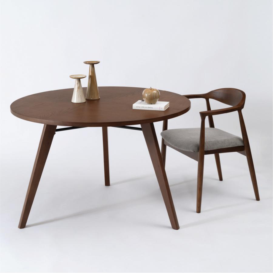 ダイニングテーブル 直径110cm 丸 食卓 ラウンド 円形 丸型 丸い 円卓 4人掛け 木製 天然木 オーク ウッド 3本脚 おしゃれ 北欧 ナチュラル form 東谷 | 東谷 | 14