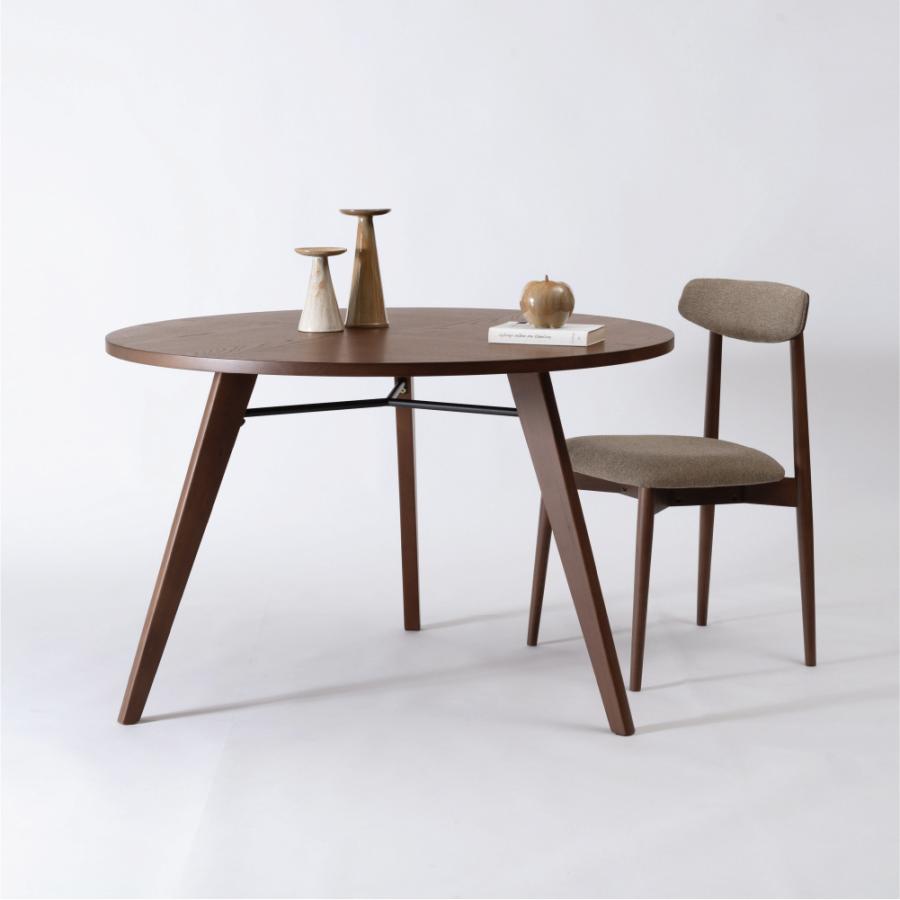 ダイニングテーブル 直径110cm 丸 食卓 ラウンド 円形 丸型 丸い 円卓 4人掛け 木製 天然木 オーク ウッド 3本脚 おしゃれ 北欧 ナチュラル form 東谷 | 東谷 | 15