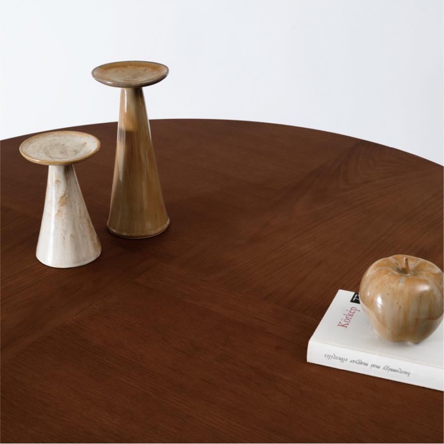 ダイニングテーブル 直径110cm 丸 食卓 ラウンド 円形 丸型 丸い 円卓 4人掛け 木製 天然木 オーク ウッド 3本脚 おしゃれ 北欧 ナチュラル form 東谷 | 東谷 | 04